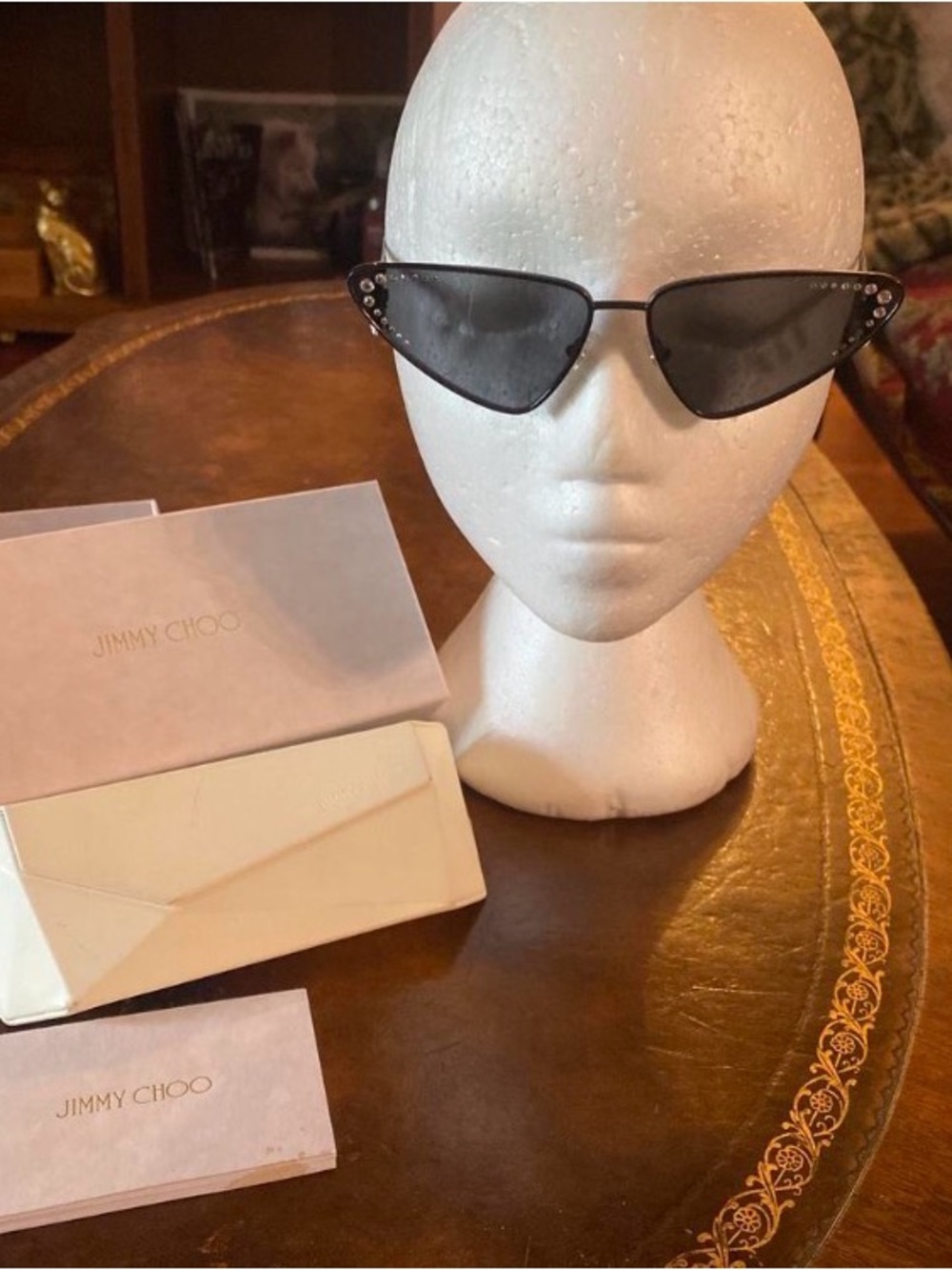 Jimmy Choo Black Studded Cat-Eye Sunglasses